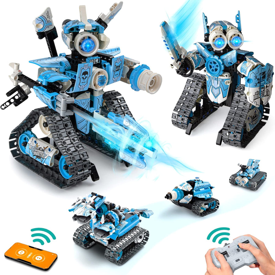 IQKidz 3-in-1 RC Robot Car STEM Kit – 440 Pieces, App Enabled